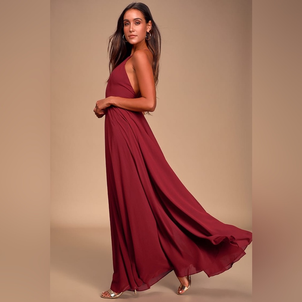 Wine Red Maxi Dress- 5 star dress on Lulu’s- can’t go wrong